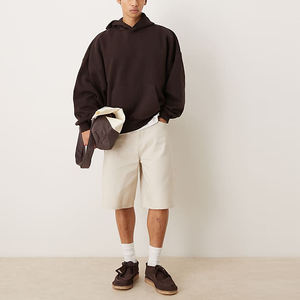 เสื้อฮู้ดดี้ผู้ชายรุ่นใหม่ปี 2025 สำหรับฤดูใบไม้ร่วง ทรงปกติ ถักโครเชต์ ระบายอากาศได้ดี ผลิตจากผ้าฝ้าย 100% ป้องกันการเป็นขุย พิมพ์โลโก้แบรนด์ของคุณได้ - Product Image 4