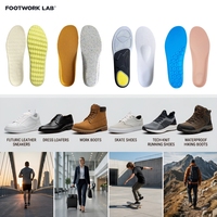 Semelles personnalisées pour chaussures, inserts de soutien de la voûte plantaire, fabricant et fournisseur FOOTWORK LAB, tissu PU, écologique, durable