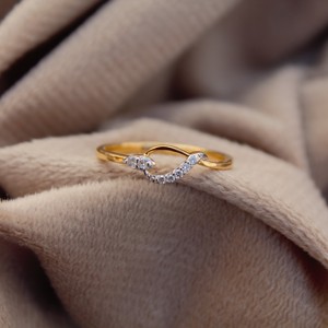 IGI certificado 18K oro sólido anillo de diamante natural siete piedra propuesta joyería - Product Image 6