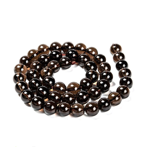 Cuentas de Piedra, Cuentas de Cuarzo Ahumado, Hilo de Piedras, Joyería de Piedras, Gema Suave Suelta, Collar Curativo, Cristal Natural al por Mayor - Product Image 2