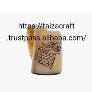 แก้วดื่มรูปเขาควายเขาแก้วทังการ์ดตกแต่งเทศกาลของขวัญเจ้าบ่าว250 300มล. cutomaize ขนาดและ enreving - Product Image 2