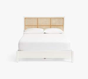 Luxury <b>Bed</b> Solid Wood Material White Painted Color <b>Queen</b> <b>Size</b> Classic Style Residential Wooden <b>Frame</b> - Product Image 5