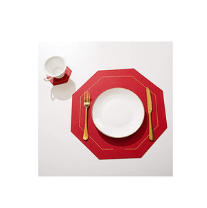 แผ่นรองจานและที่รองแก้วโต๊ะรับประทานอาหารทำจากหนังชุดจัดวางของขนาดพิเศษ - Product Image 2