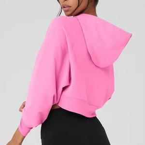 Vente en gros de pull pour femme avec logo personnalisé Sweat-shirt à capuche en polaire à manches longues pour streetwear Sweat-shirt à capuche pour femmes - Product Image 2
