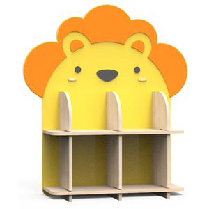 Estantería y Armario Organizador de Madera de Alta Calidad con Diseño de León y Compartimentos para Habitaciones Infantiles - Product Image 1
