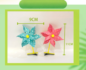 Barrettes rotatives pour enfants en forme de <span class=keywords><strong>moulin</strong></span> à <span class=keywords><strong>vent</strong></span>, fleur et étoile, accessoires capillaires mignons à motif de dessin animé pour filles - Product Image 5