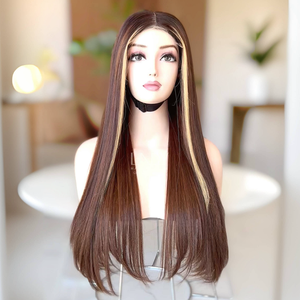 Perruques de cheveux pour femmes noires cheveux épais de haute qualité prix de gros os droit couleur personnalisée - Product Image 1