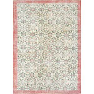 Vintage 9x12 <b>Wool</b> Rug <b>Red</b> Orange Hand Knotted Floral Hallway Rectangle Puzzle Patchwork Patterns for Entryway Home Use-Pae-3226 - Product Image 1