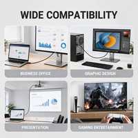 Adaptateur USB tressé plaqué or Type C vers DP 1.4 8K 60Hz pour ordinateur et moniteur de jeu, prix usine, vente en gros ODM