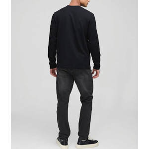 Camiseta de Manga Larga para Hombre, 100% Algodón, Cuello Redondo, Corte Casual, Transpirable, Antiarrugas - Product Image 5