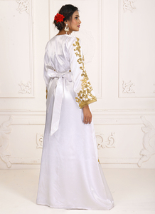 Kaftan islámico marroquí moderno para mujer Vestido de playa largo hasta el suelo con suministro ODM de manga larga transpirable - Product Image 4