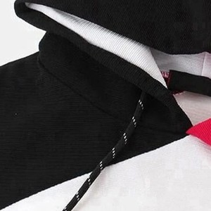Sudadera Casual para Hombre, 100% Algodón, Felpa Suave de Lujo, Bloques de Color, Corte Regular, Ropa Urbana Ligera para Invierno - Product Image 3