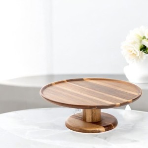 Base de piédestal de support de gâteau carré en bois élégant Riser fait main durable parfait pour le dessert d'anniversaire de mariage et la décoration de fête - Product Image 2
