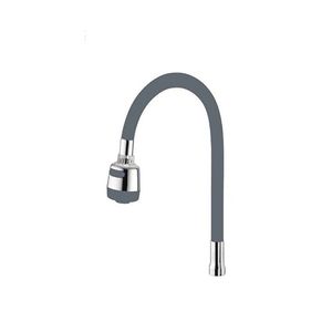 Buse d'aérateur de robinet en silicone gris à tête pivotante pour économie d'eau - Product Image 1