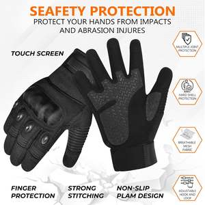 Gants de moto de qualité supérieure avec protection des jointures et protection complète des mains - Product Image 3