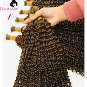 Must Have Bulk Hair Healthy Shiny Human Hair Extension Bundle Wholesale Kinky Curly Indian Hair