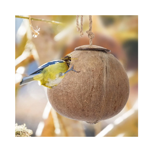 Nido de Pájaro de Cáscara de Coco Natural para Loros, Agapornis y Pinzones, Decoración para Jaulas - Product Image 5