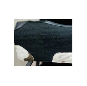 Tapis de selle noir occidental de qualité supérieure feutre laine mérinos patchs en cuir doublure polaire Protection du cheval couleurs assorties tailles disponibles - Product Image 2