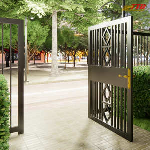Portails en fer forgé écologiques sur mesure de 7 pieds avec modélisation 3D pour les maisons et les allées - Product Image 5