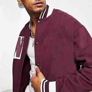 Custom Logo Wool Chenille Embroidery <b>Men's</b> Vintage winter <b>jacket</b> for <b>men</b> Winter <b>Work</b> Blank Leather Sleeve Baseball Letterman - Product Image 3