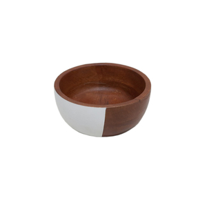 Nouvellement conception en bois forme ronde bol de service alimentaire fini naturel pour cuisine Table à manger bols de service alimentaire en vrac à la main - Product Image 3