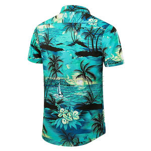 Saison d'été Coton facilement lavé Hommes Beach T Shirts 2024 Short Sleeve Beach T-Shirt à vendre - Product Image 3