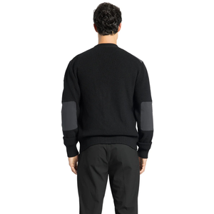 Pull cardigan à col en V pour homme, panneau frontal matelassé, fermeture à boutons, veste en tricot, manches longues, haut décontracté élégant pour superposition - Product Image 2