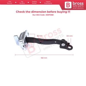 BDP1368 Conjunto Limitador de Puerta Trasera para Yaris Vios Vitz Belta MK2 P9 XP9 XP90 2005-2013 686300D060 - Product Image 5