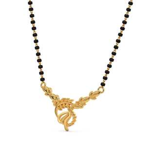 Collar con Colgante Mangal Sutra de Estilo Tradicional de 18K para Uso Diario para Mujer, Cadenas con Diseño Étnico Minimalista - Product Image 5