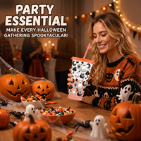 Gobelets personnalisés en gros avec logo, changeant de couleur pour Halloween, 24 oz, réutilisables, en plastique PP de qualité alimentaire, avec paille, pour fêtes et boissons froides