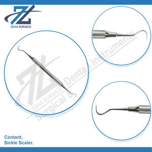 Détartreur faucille Instruments parodontaux curettes dentaires Gracey Fabricant de chirurgie dentaire parodontale Pakistan Inoxydable - Product Image 4