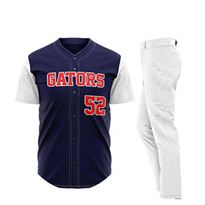 Vente en gros de chemises en jersey de baseball de haute qualité pour hommes, ensembles respirants de vêtements de sport avec logo personnalisé - Product Image 2