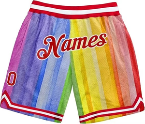 Shorts de basketball pour hommes de haute qualité, 100% polyester, légers, respirants, à séchage rapide, taille élastique, personnalisables, grandes tailles - Product Image 4