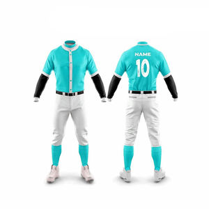 Juegos de uniformes de béisbol de poliéster 100% personalizables para Universidad de talla grande logotipo personalizado estilo Retro antibacteriano secado rápido - Product Image 1