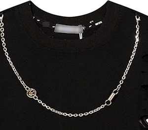 High Quality Custom Heavyweight <b>Black</b> Ripped Oversized T-Shirt Distressed Rip Vintage Wash Boxy Tees Hip Hop Formal Knitted - Product Image 4