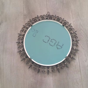 Miroir mosaïque argent, miroir mosaïque rond - Product Image 1