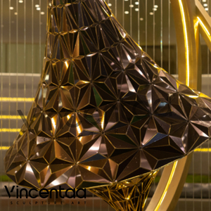 Vincentaa Arte moderno Gran <span class=keywords><strong>plaza</strong></span> al aire libre Centro comercial Escultura <span class=keywords><strong>de</strong></span> acero inoxidable Arte público - Product Image 5