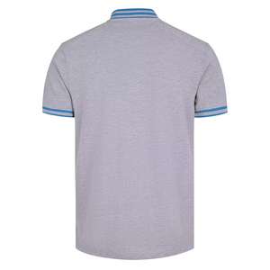 Polo de hombre de alta calidad con paneles superiores europeos y americanos al por mayor de talla grande negro personalizable holgado sólido - Product Image 2