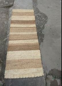 Alfombra de Paja Tejida a Mano Natural, Alfombra de Corredor de Longitud Completa, Decoración para Habitaciones - Product Image 5
