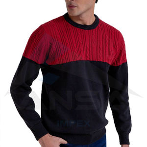 Vente en gros 2024 Meilleure vente Nouveau design Pull tricoté pour hommes à séchage rapide Couleur unie Respirant pour l'hiver - Product Image 1