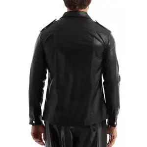 เสื้อหนังสำหรับผู้ชายแบบลำลอง - Product Image 4