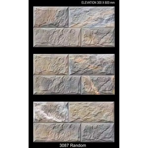 300x600mm 30x60cm 12x24 Brick <b>Stone</b> Elevation Look Ceramic Wall Tiles for House Exterior Decorative Walls Porcelain Patterns - Product Image 5