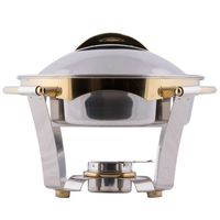Profession elle Gas Chafing Dish mit sicherem Deckel Glatte Griffe Edelstahl Kupfer für nahtlosen Buffet Restaurant Food Service