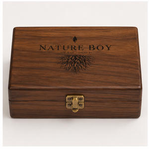 Novedad: Caja de Almacenamiento de Madera para Artículos de Afeitado Masculino con Cepillo, Peine, Bálsamo y Aceite, Diseño Rústico - Product Image 2
