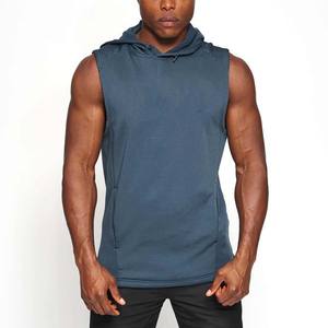 Hommes sans manches à capuche Gym débardeurs confortable tissu à séchage rapide respirant Polyester coton entraînements vêtements pour hommes à capuche 2025 - Product Image 2