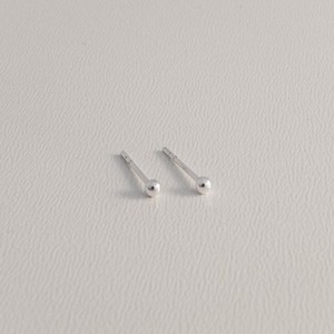 6 paires de boucles d'oreilles en argent sterling fin, boule de 2 mm, accessoire élégant et délicat - Product Image 4