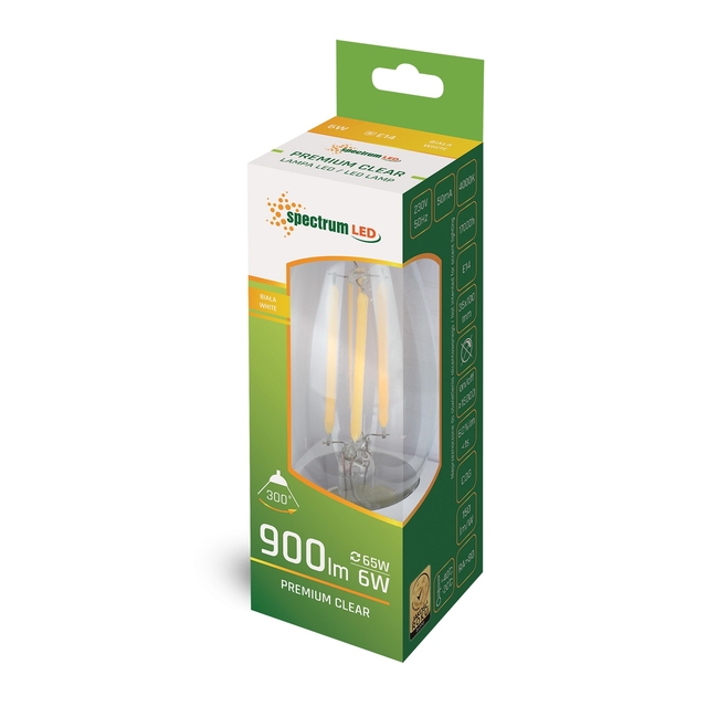 E14 4W 6000K 340Lm LED Candle Bulb (Spectrum WOJ+13035_4W)