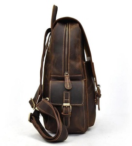 Unisex High Quality Genuine Leather <b>Student</b> Professional Camera <b>Backpack</b> Adventure/Candy OEM FBA Zipper <b>Backpack</b> 20-36L Seven - Product Image 4