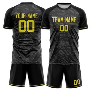 ชุดเสื้อเจอร์ซีย์ฟุตบอลสำหรับเด็กผู้ชายชุดฟุตบอลของผู้ใหญ่เสื้อฟุตบอลแบบซับลิเมตโลโก้ออกแบบได้ตามต้องการ - Product Image 4