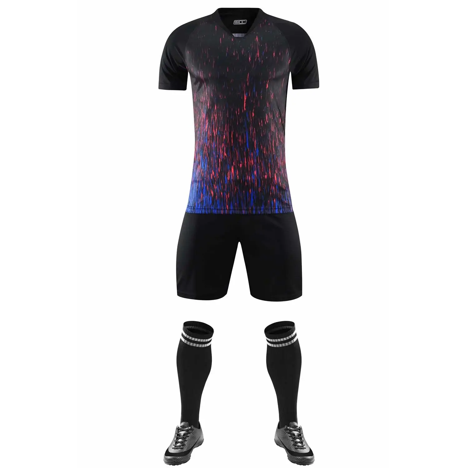 Youth adult latest design kit custom made soccer uniform, top quality dyeable sublimation soccer uniform jersey with short kit